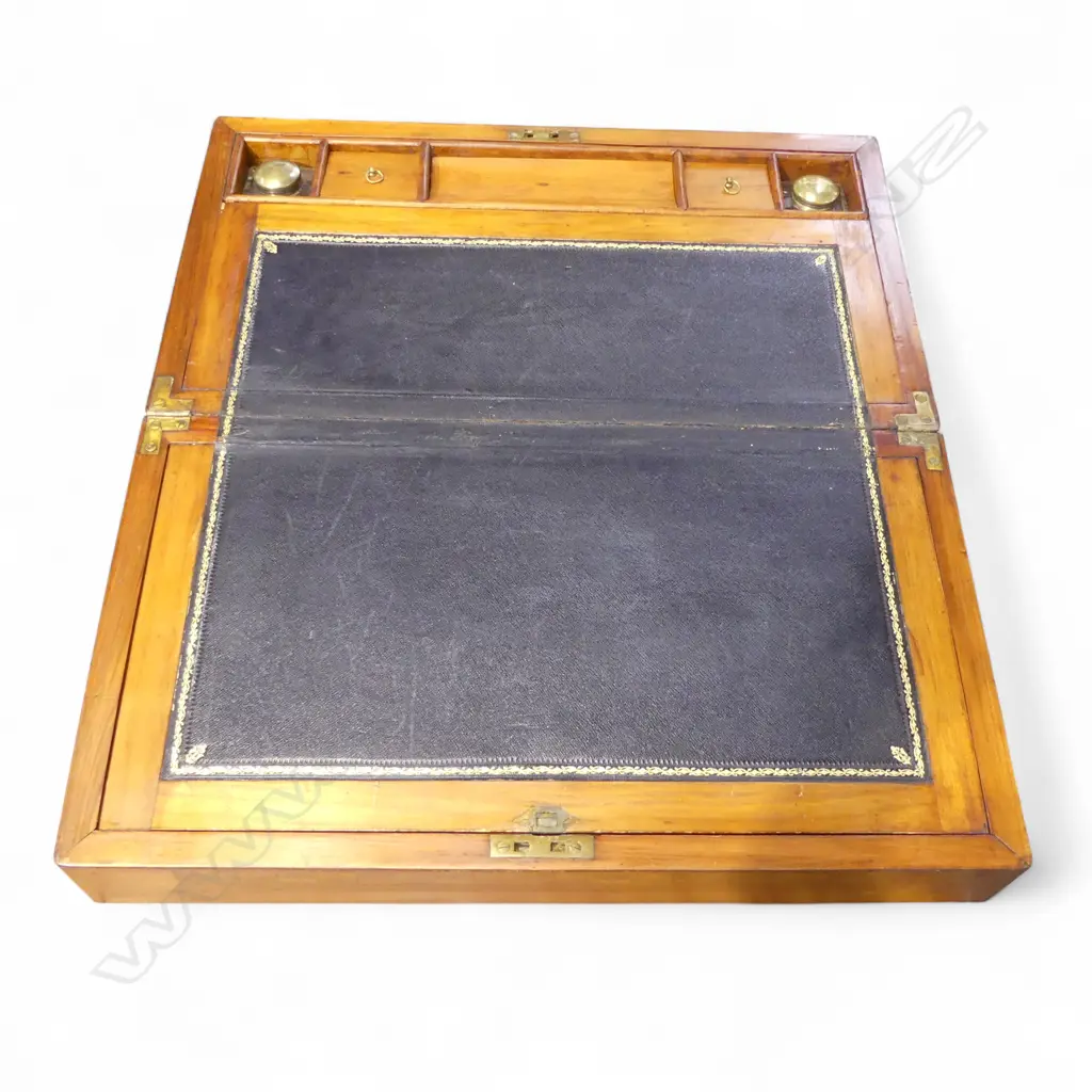 NZ COLONIAL WRITING SLOPE w. SECRET DRAWER W. Image 1++