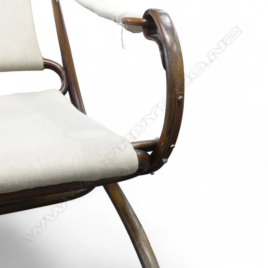 ANTIQUE BENTWOOD CAMPAIGN ARMCHAIR Image 1++