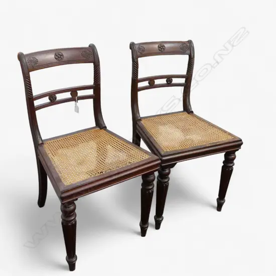 PR ANTIQUE CHAIRS, CANED SEAT