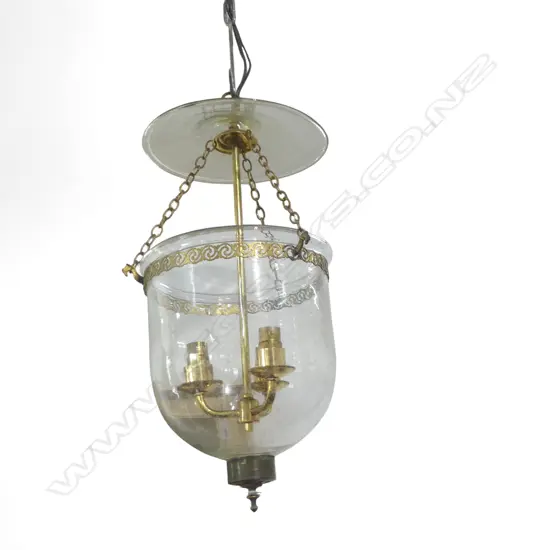 HANGING GLASS LANTERN BY R. DITMAR AUSTRIA H.500mm