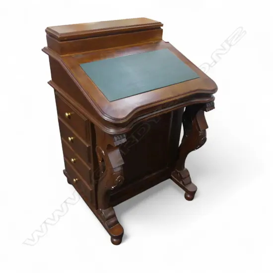 MODERN MAHOGANY DAVENPORT  540x540x830mm