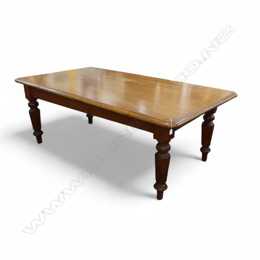 COLONIAL KAURI PLANK TOP DINING TABLE, FAULTS 2120x1175x780mm Image 1++