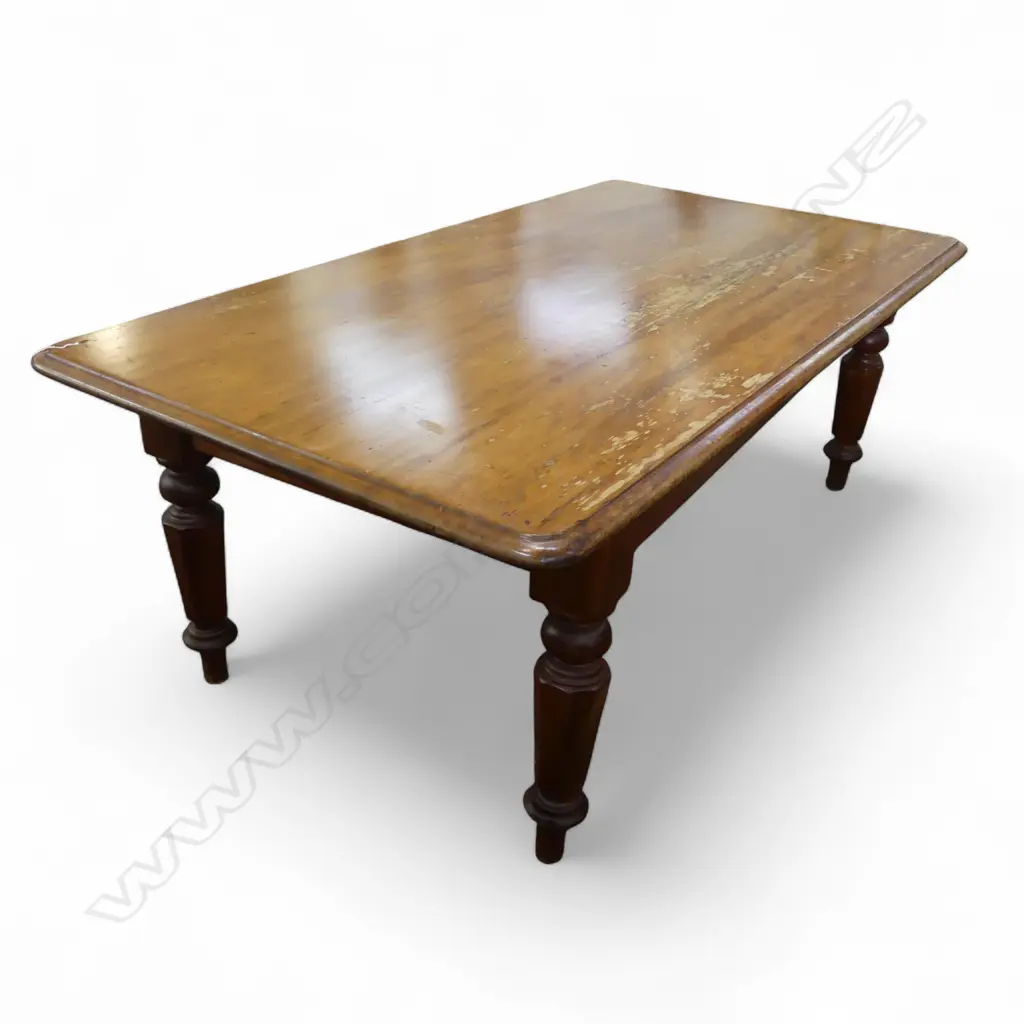 COLONIAL KAURI PLANK TOP DINING TABLE, FAULTS 2120x1175x780mm Image 1++