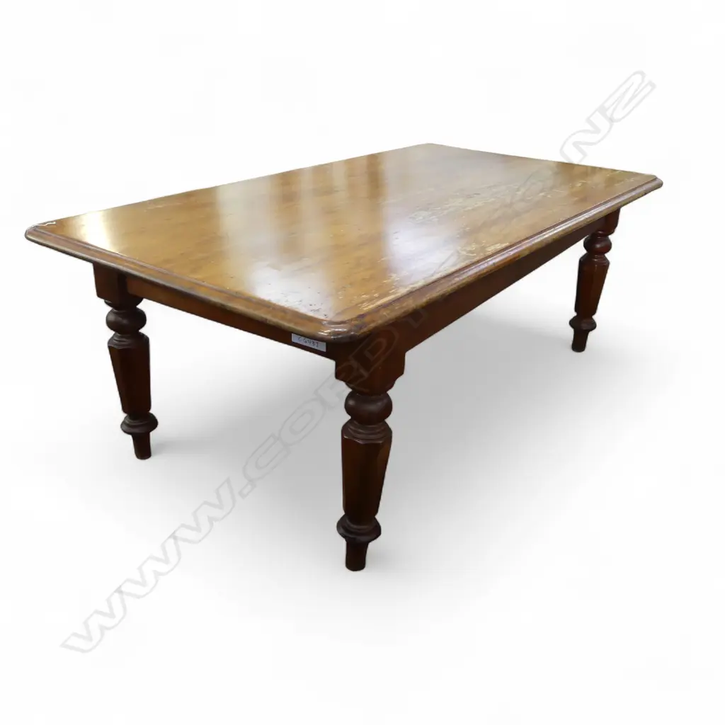 COLONIAL KAURI PLANK TOP DINING TABLE, FAULTS 2120x1175x780mm Image 1++
