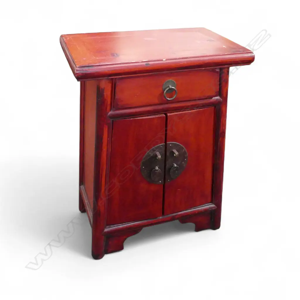 SMALL ORIENTAL RED LACQUER SIDE TABLE 400x250x550mm Image 1++