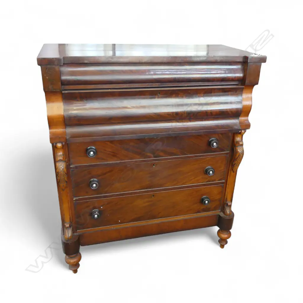 FLAME MAHOGANY SCOTCH CHEST 1220x570x1425mm Image 1++