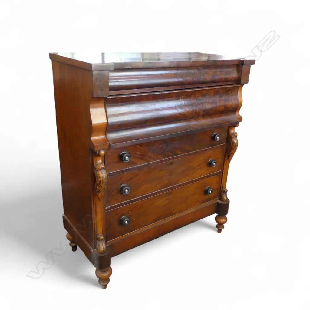 FLAME MAHOGANY SCOTCH CHEST 1220x570x1425mm Image 1++