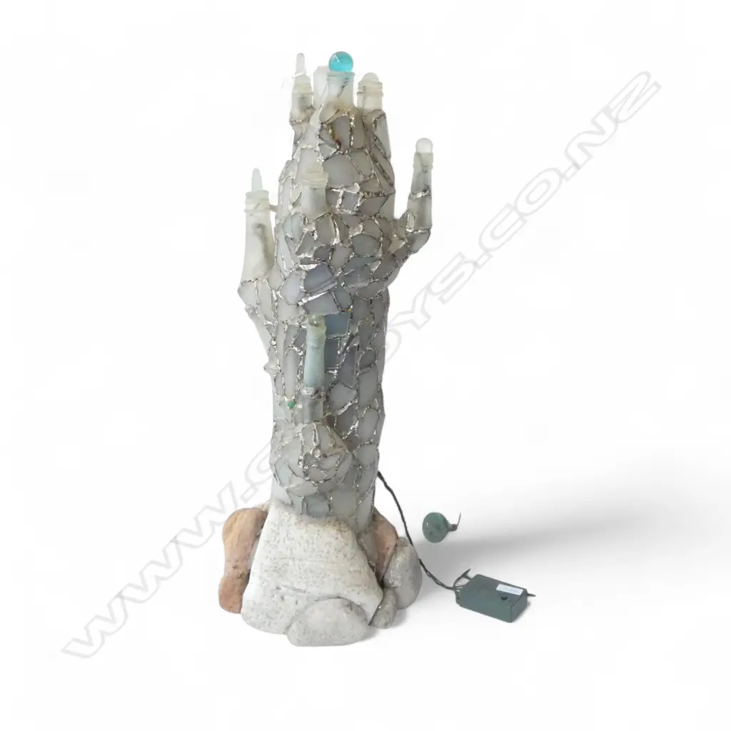 HAND CRAFTED GAUDI ESQUE SCULPTURAL LAMP OF MIXED MEDIA H.660mm Image 1++