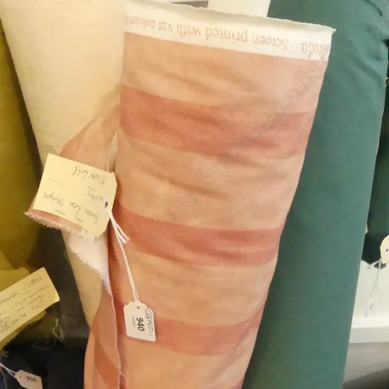 FABRIC BOLT; SUMMER ROSE STRIPE, COTTON, 40M