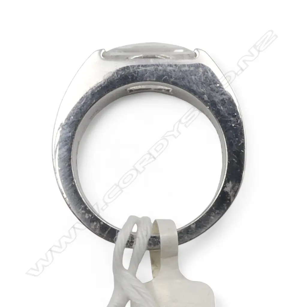 MONT BLANC SILVER & CZ RING, new old stock SIZE M Image 1++