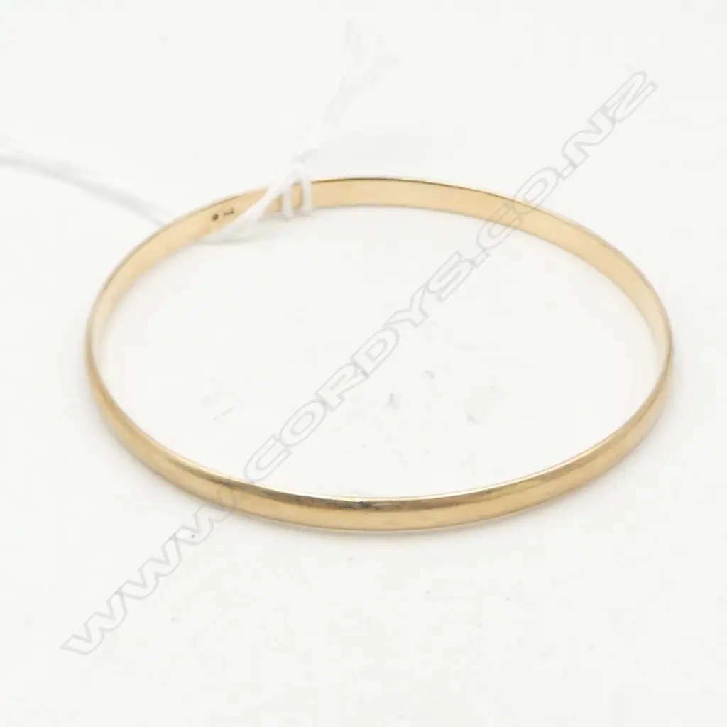 9ct GOLD HALF HOOP BANGLE 12.7gms Image 1++