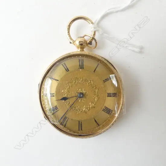 18CT GOLD POCKET WATCH 52.27gms including movement (FAULTED)