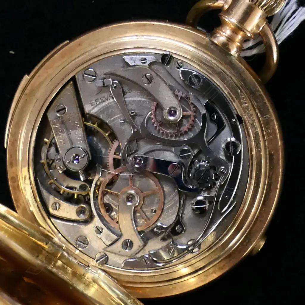 c1900 SWISS 14CT GOLD REPEATER GENT'S HUNTER POCKET WATCH not running 113.7gms Image 1++