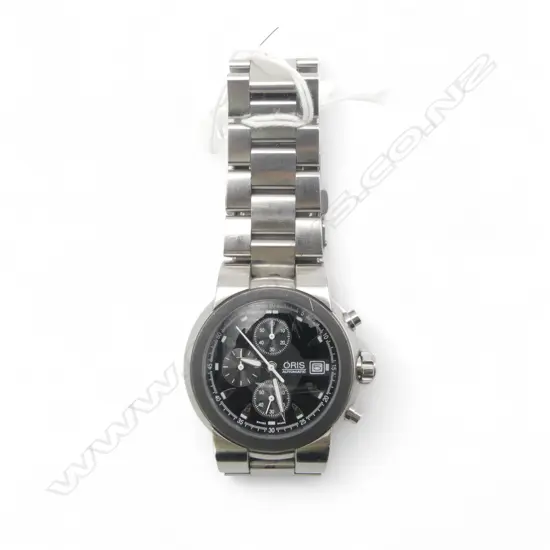 ORIS GENTS STAINLESS STEEL WRISTWATCH 50M (WATCH NOT GOING) Note: Marked on dial as 'Automatic' but has quartz movement