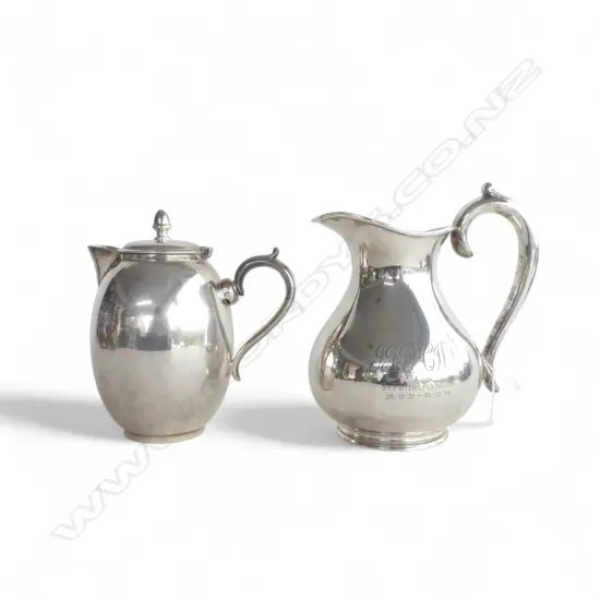 2 PCES SILVER PLATE; JUG & COFFEE POT