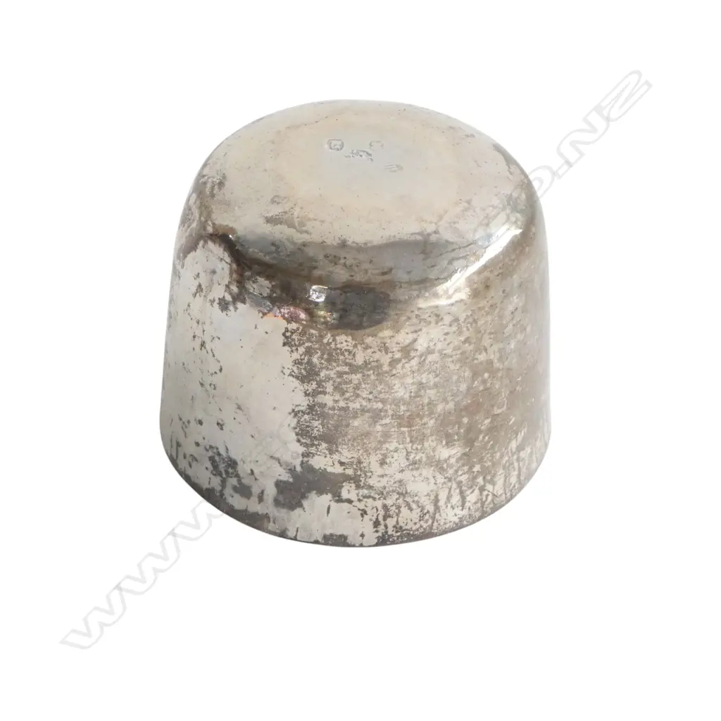 GEORGE III or earlier SILVER (Britannia standard) BEAKER a few dents. 138gms Image 1++