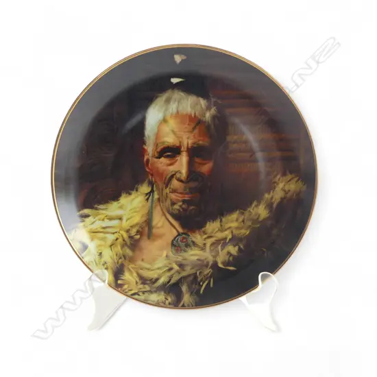 'PEREMA TE PAHAU' TEMUKA, CANTERBURY STUDIOS LTD ED PLATE reproduced from the 1904 Charles F. Goldie painting