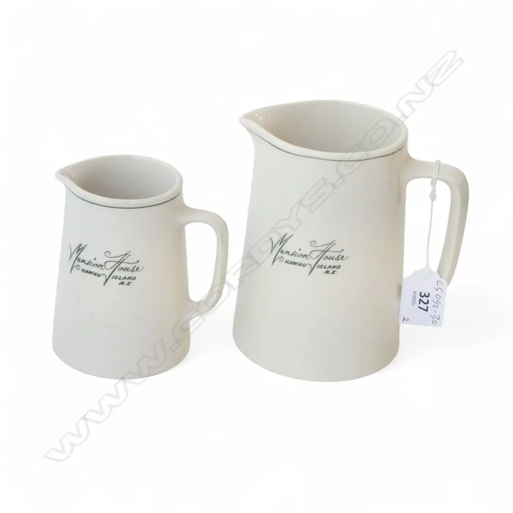 TWO CROWN LYNN MANSION HOUSE JUGS Image 1++