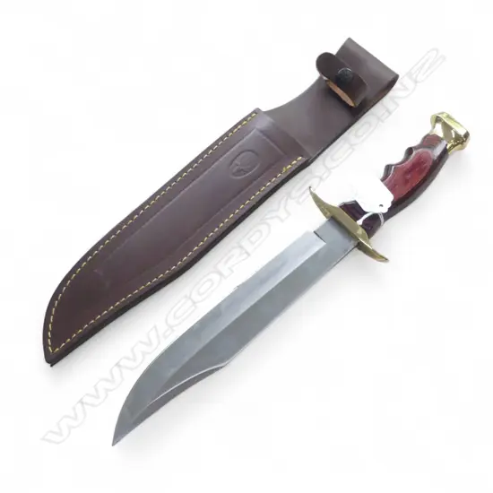 MM KNIFE L.345mm w. LEATHER SCABBARD