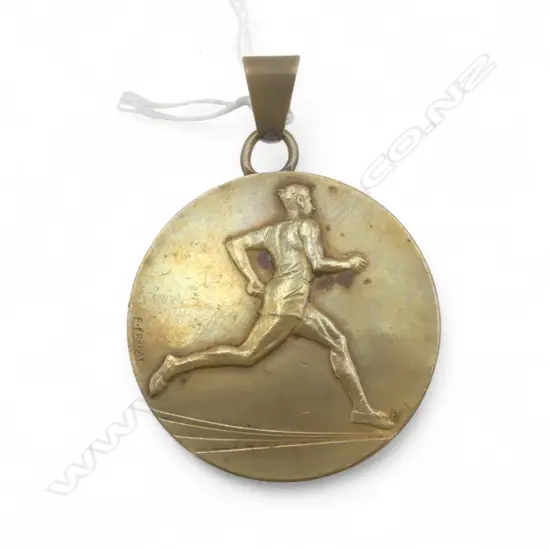 BRONZE MEDALLION, runner depicted on one side & '1951 Benefralux Luxembourg' other, Dia.46mm