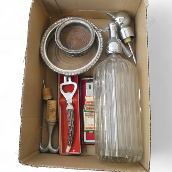 COLLECTION 8 DRINKS RELATED ITEMS SODA SYPHON H290 ETC