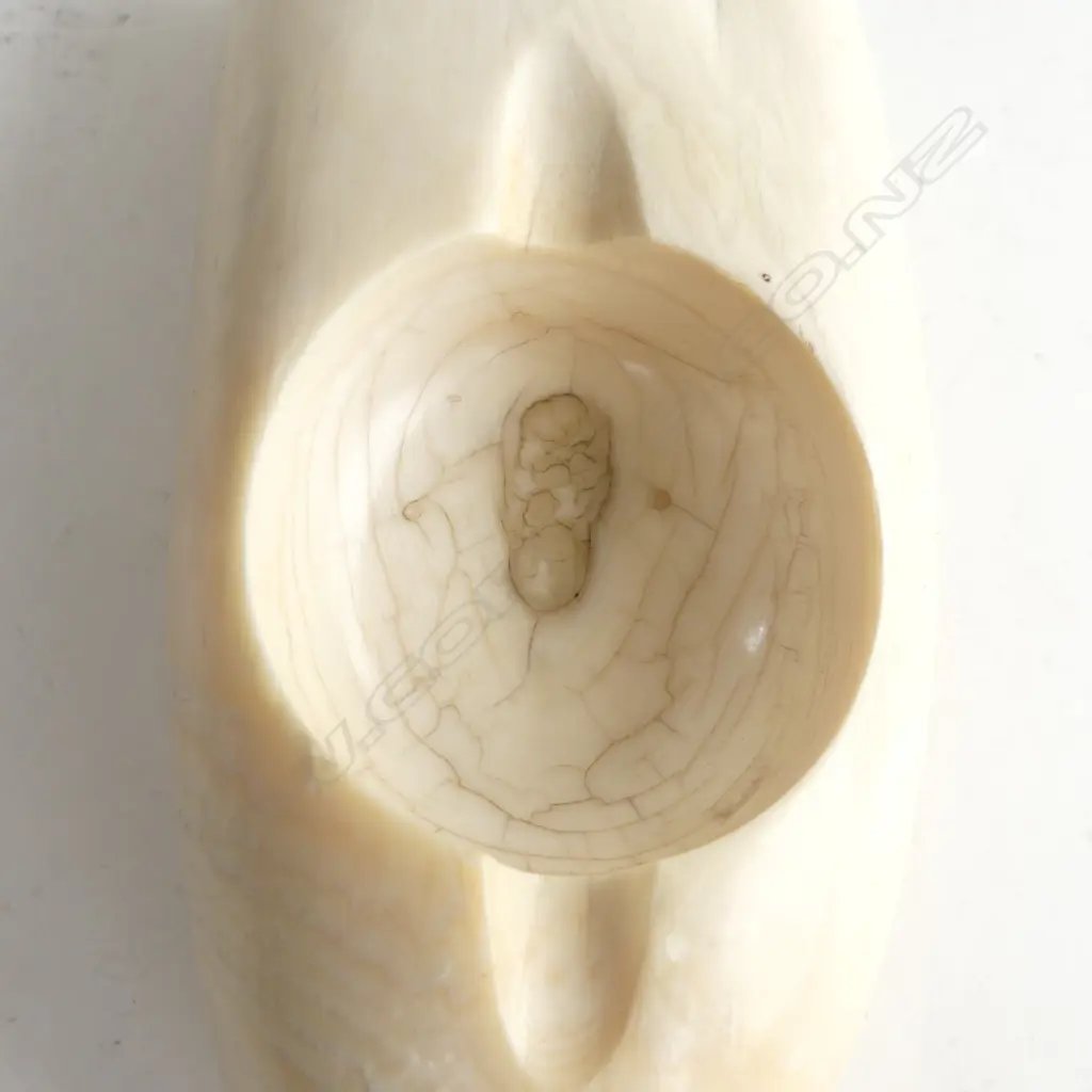 LARGE SPERM WHALE TOOTH AS ASHTRAY L170 Image 1++