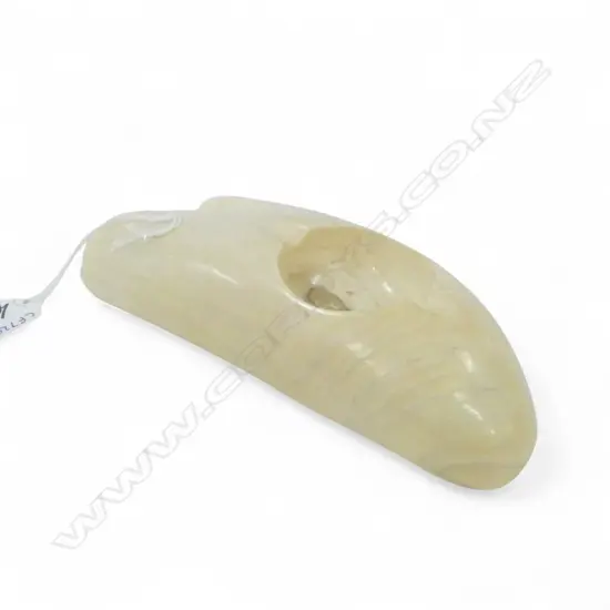 LARGE SPERM WHALE TOOTH AS ASHTRAY L170