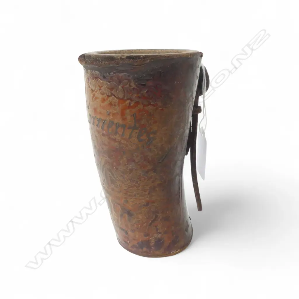 VINTAGE LEATHER ENCASED BONE CUP Image 1++
