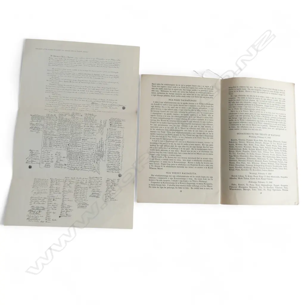 PAMPHLET 'THE TREATY OF WAITANGI AN EXPLAINATION' BY SIR APIRANA NGATA Published for The Maori Purposes Fund Board... Image 1++