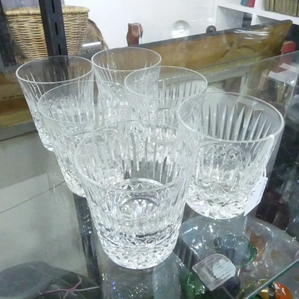 SET 6 WATERFORD CRYSTAL TUMBLERS Image 1++