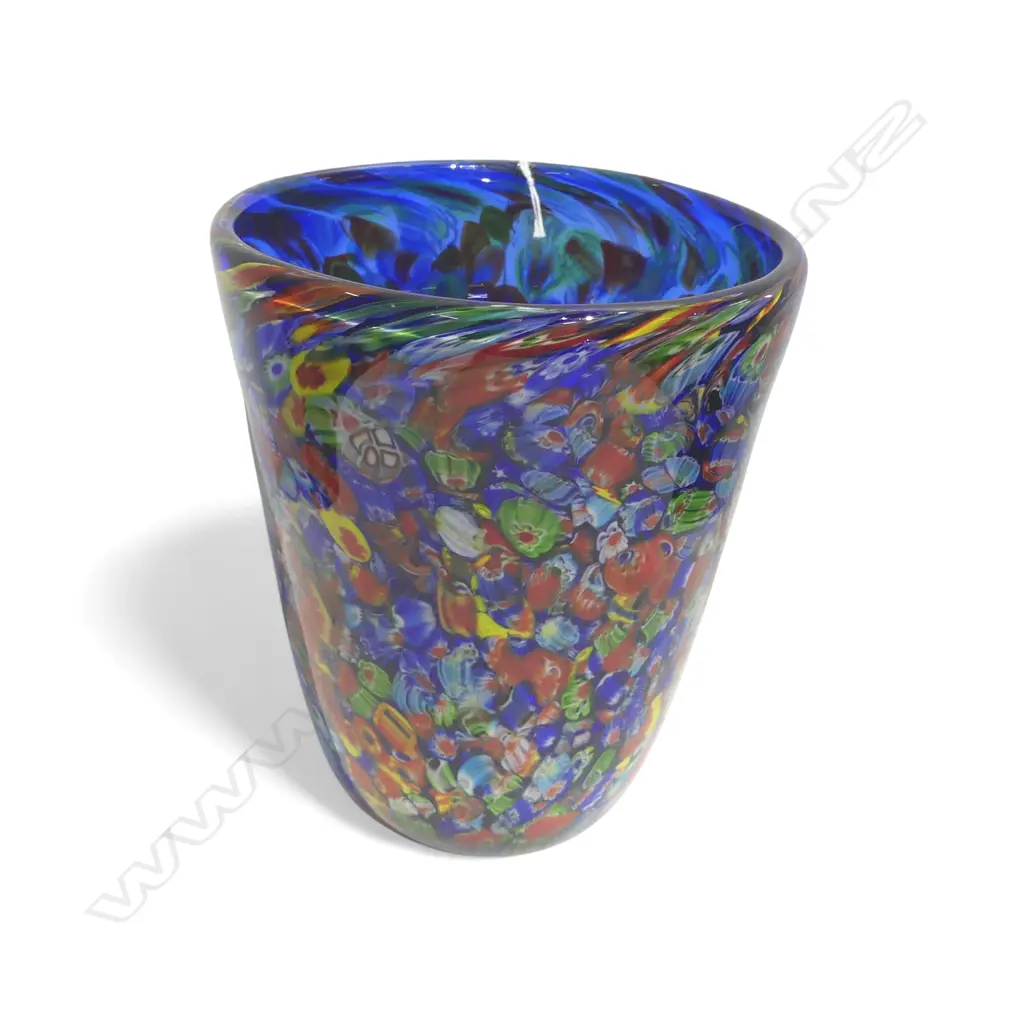 HEAVY MURANO MILLEFIORI VASE H.210mm Image 1++