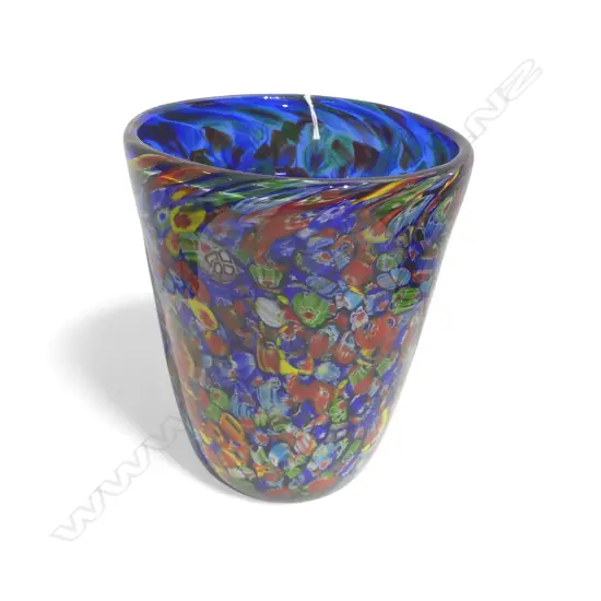 HEAVY MURANO MILLEFIORI VASE H.210mm