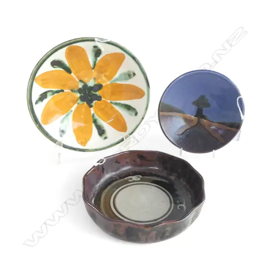 3PCS STUDIO POTTERY BOWLS DIA 220 180 160MM