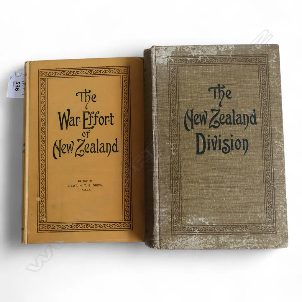OFFICIAL HISTORY OF THE GREAT WAR VOLS. 2 FRANCE + VOLS. 4 THE WAR EFFORT OF NEW ZEALAND; FOLD OUT MAPS, 1921 1st Ed. Image 1++