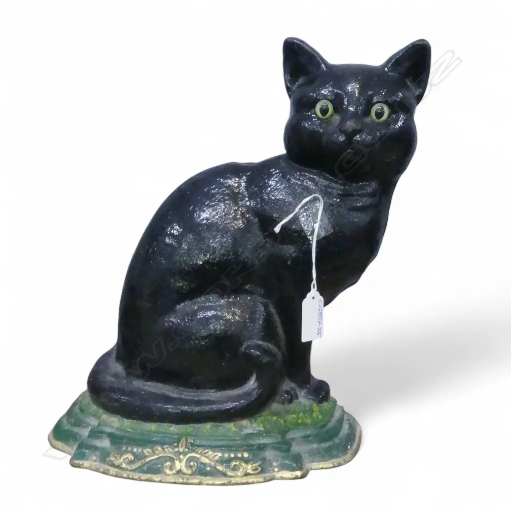 CAST IRON BLACK CAT DOOR STOP H.300mm Image 1++