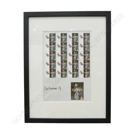 DEAN BUCHANAN: HATTER NZPO STAMPS SIGNED & 1/5, 27CM X 19CM