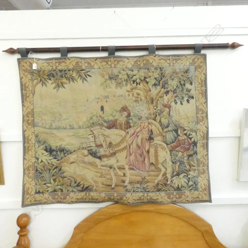 FRANKLIN MINT THE ROYAL MINT TAPESTRY BY MARC WAYMEL ON POLE L1480 Image 1++