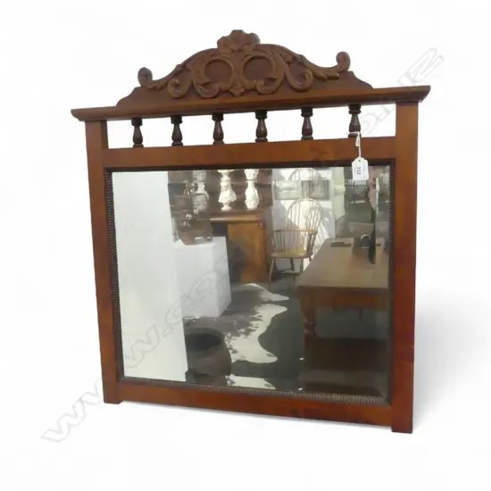 NZ TIMBER FRAMED WALL MIRROR 670 x 610mm