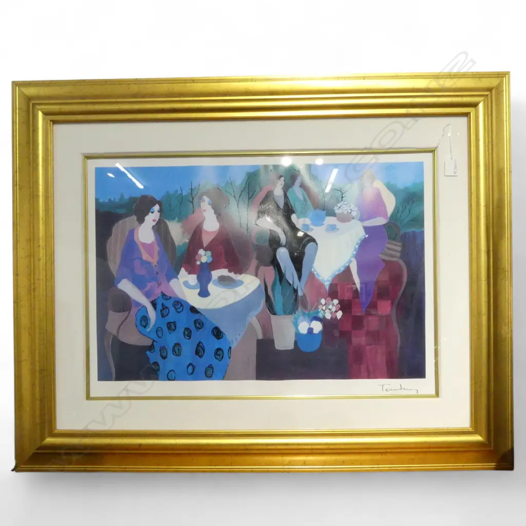 ITZCHAK TARKAY 'Morning Social' Seriolithograph 400 X 600mm DETAILS VERSO purchased on cruise ship Image 1++