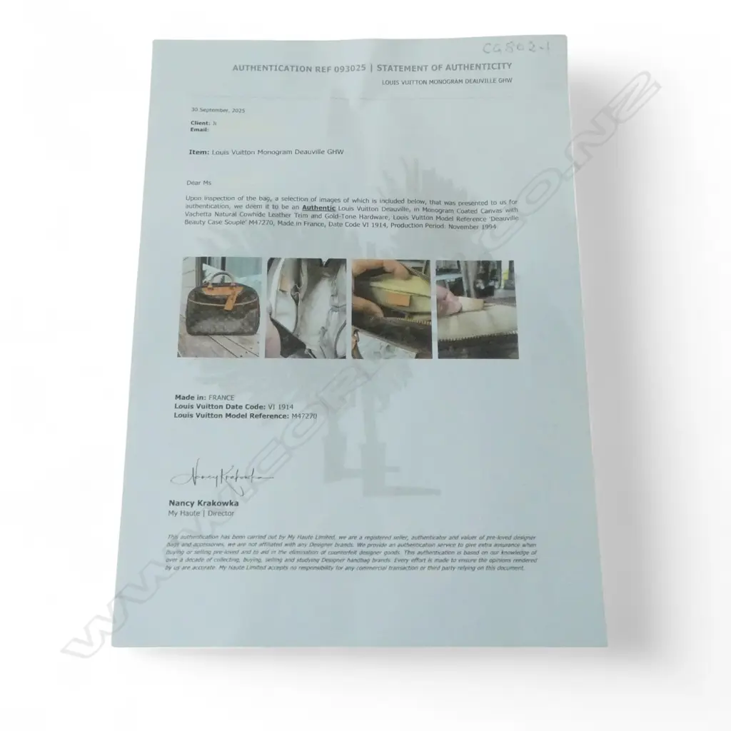 **RTV** LOUIS VUITTON MONOGRAM DEAUVILLE GHW AND DUSTBAG (with authentication) Image 1++