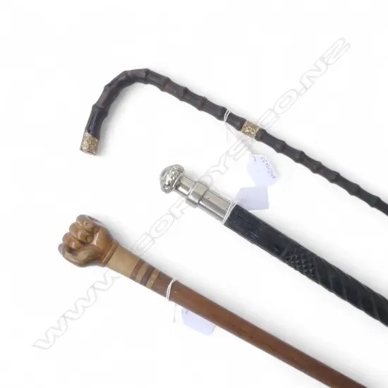 3 VINTAGE WALKINGSTICKS