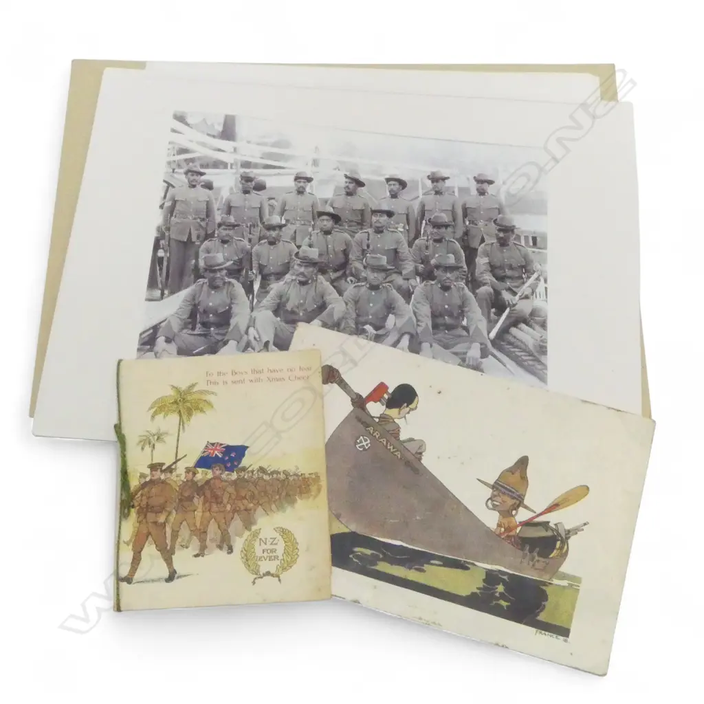 SELECTION REPRINT MAORI BATTALION PHOTOS + 2 WWI Christmas booklets 1 w story of NZ troops eating prisoners..France 1918 Image 1++