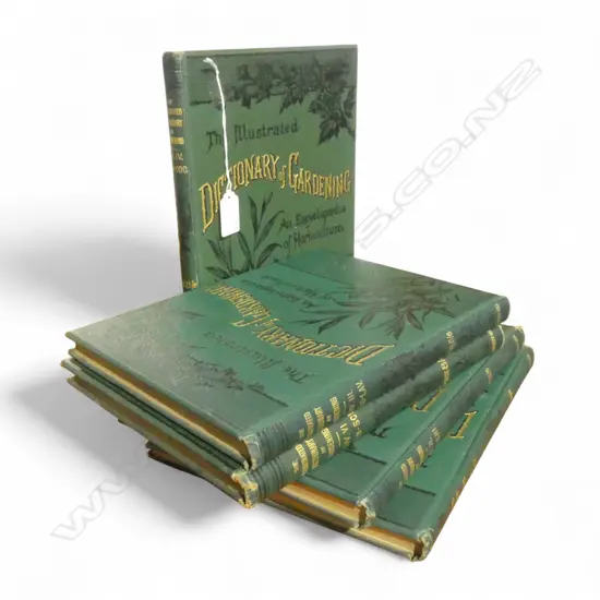 5 VOLS. THE ILLUSTRATED DICTIONARY OF GARDENING C.1900