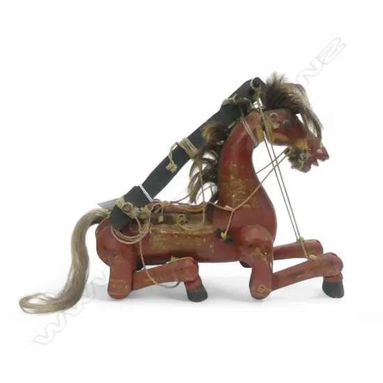 VINTAGE ORIENTAL HORSE PUPPET L.300mm