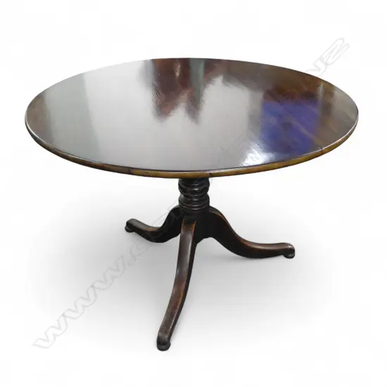 ANTIQUE MAHOGANY TILT TOP SUPPER TABLE Dia.1020mm