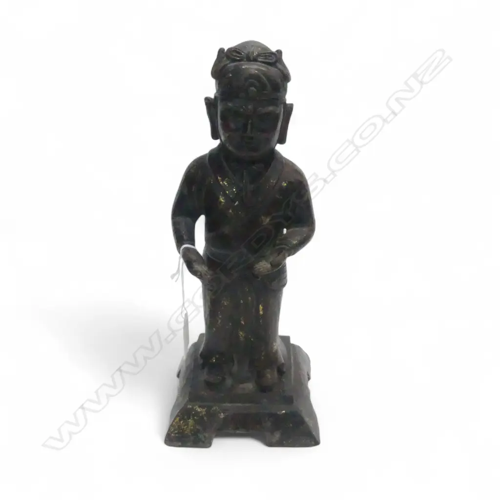VINTAGE ORIENTAL METAL FIGURE H.310mm Image 1++