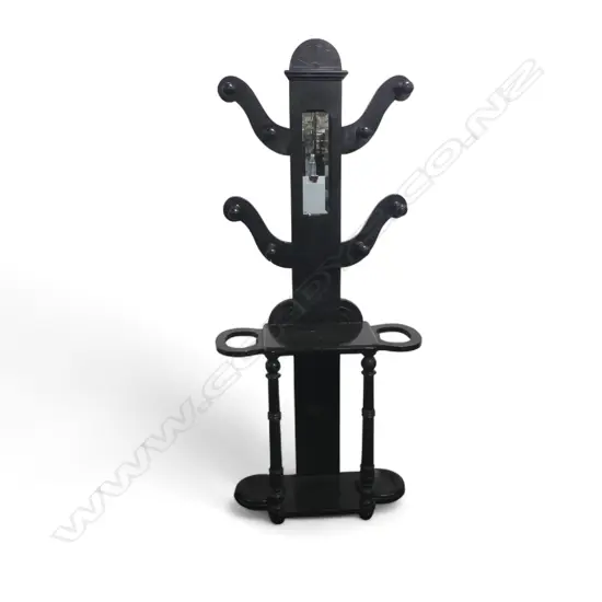VICTORIAN HALLSTAND TREE STYLE - EBONISED FINISH 830  x 320 x 2100mm