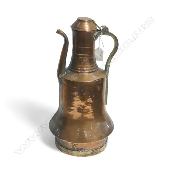 TURKISH COPPER & BRASS COFFEE POT. H.350mm
