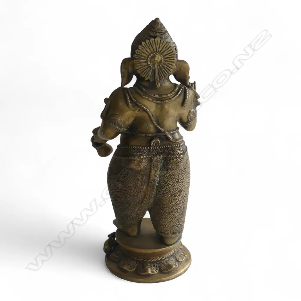 INDIAN BRONZE STATUE; ELEPHANT HEADED FIGURE H.540mm 5kg Image 1++