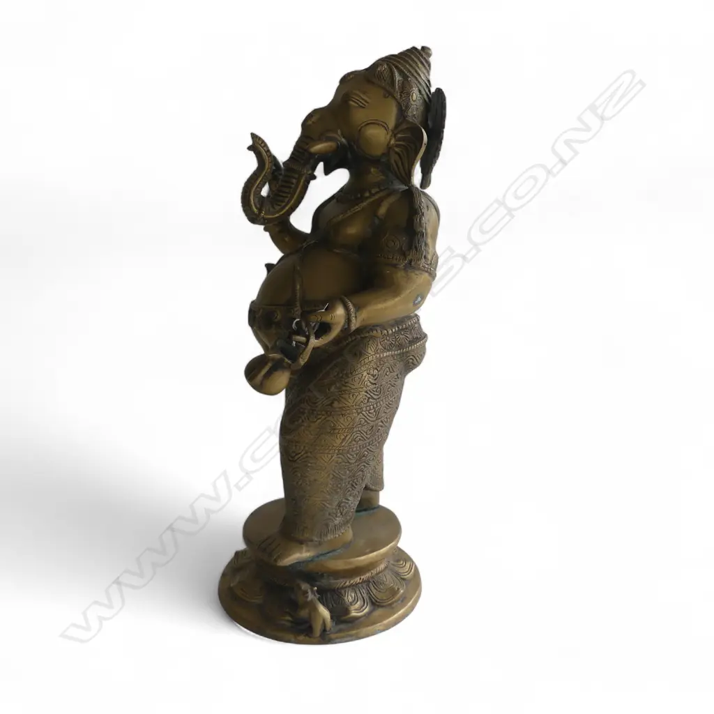 INDIAN BRONZE STATUE; ELEPHANT HEADED FIGURE H.540mm 5kg Image 1++